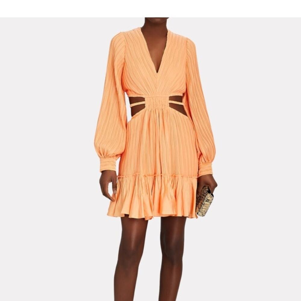 Jonathan Simkhai Londyn Cutout Long Sleeve Mini Dress Size XS
